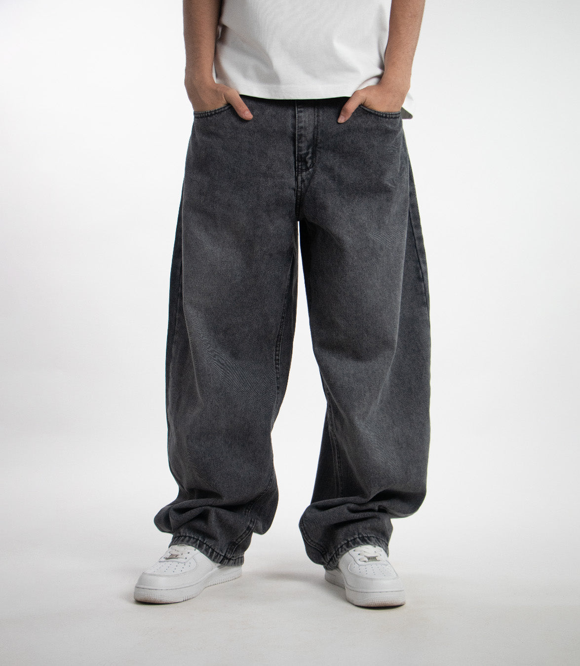 Essential Wide Denim - Acid Gray