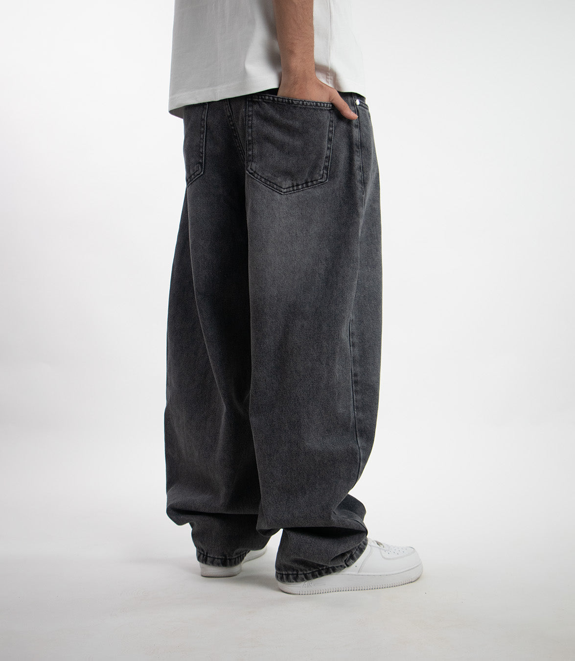 Essential Wide Denim - Acid Gray