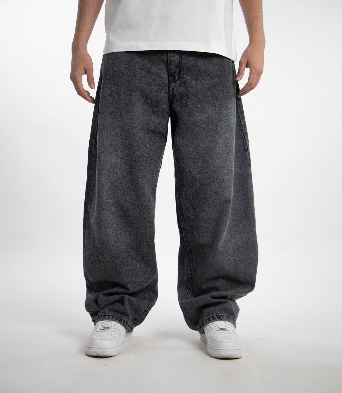 Essential Wide Denim - Acid Gray
