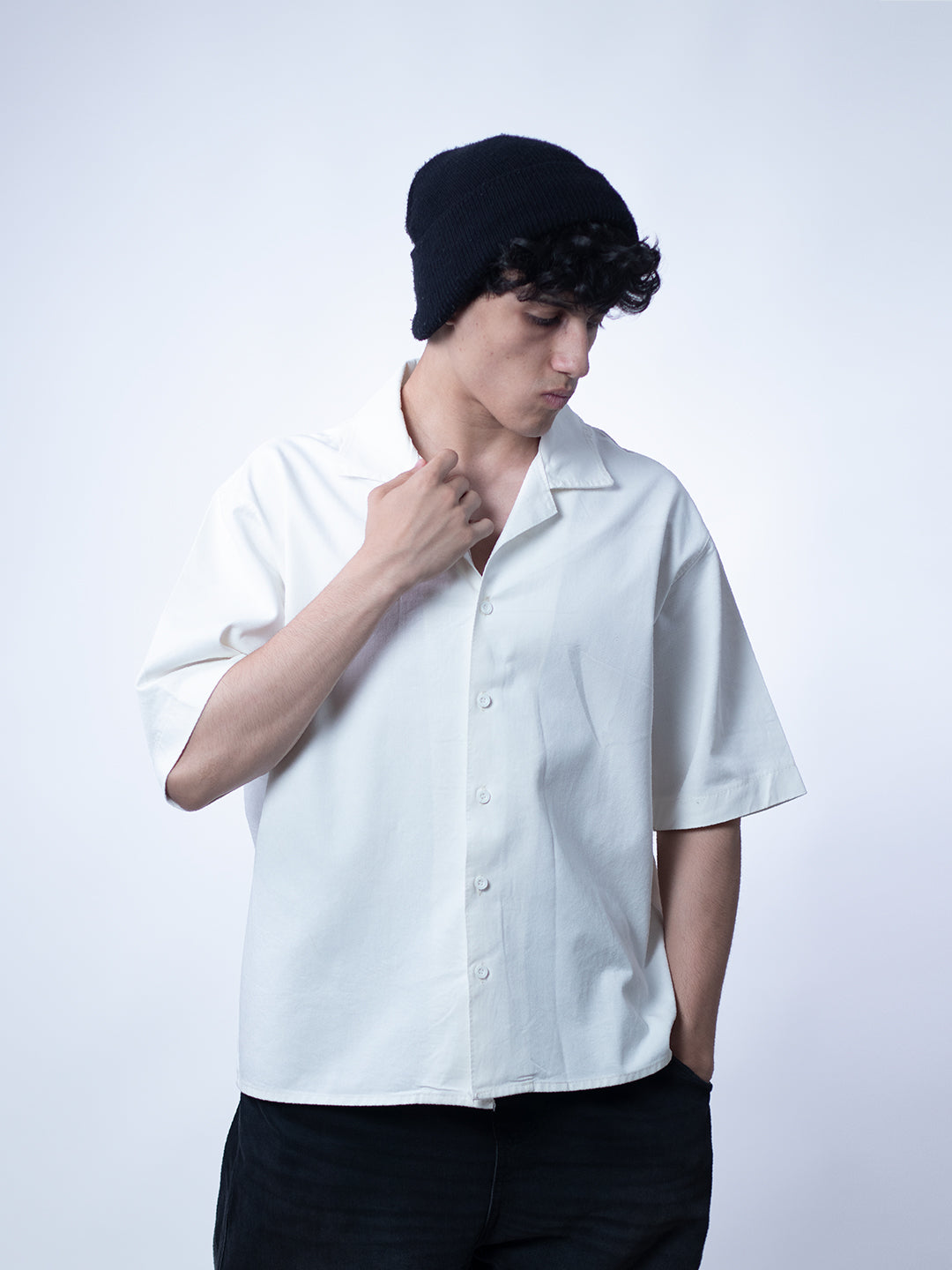 Core Boxy Shirt – Cloud White