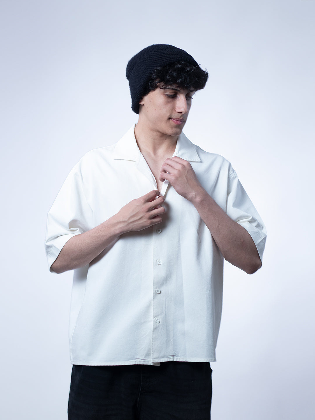 Core Boxy Shirt – Cloud White