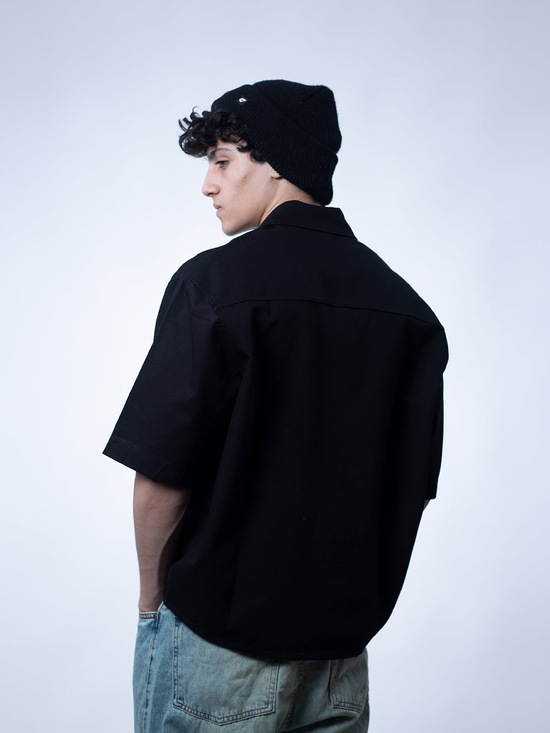 Core Boxy Shirt – Jet Black