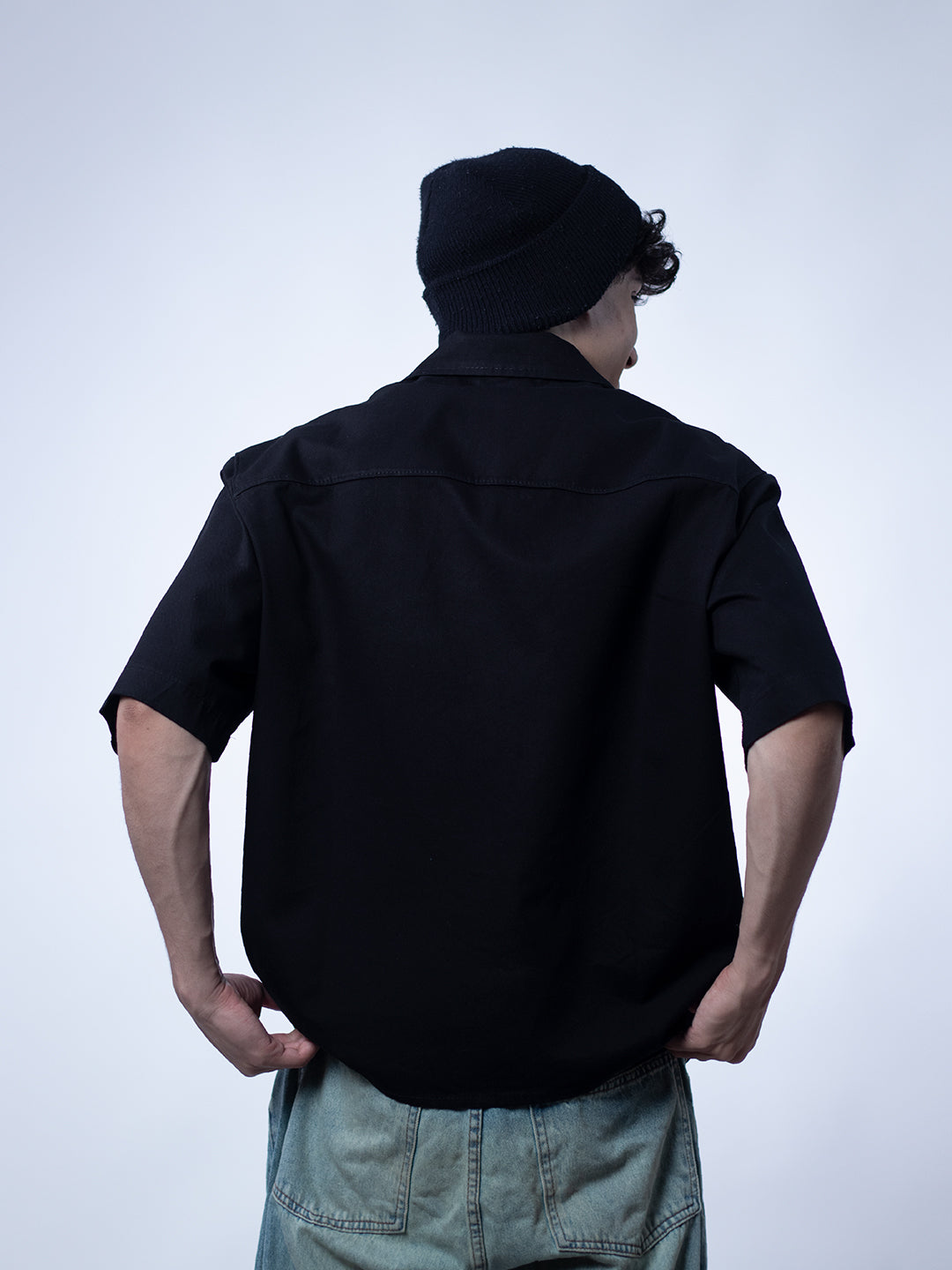 Core Boxy Shirt – Jet Black