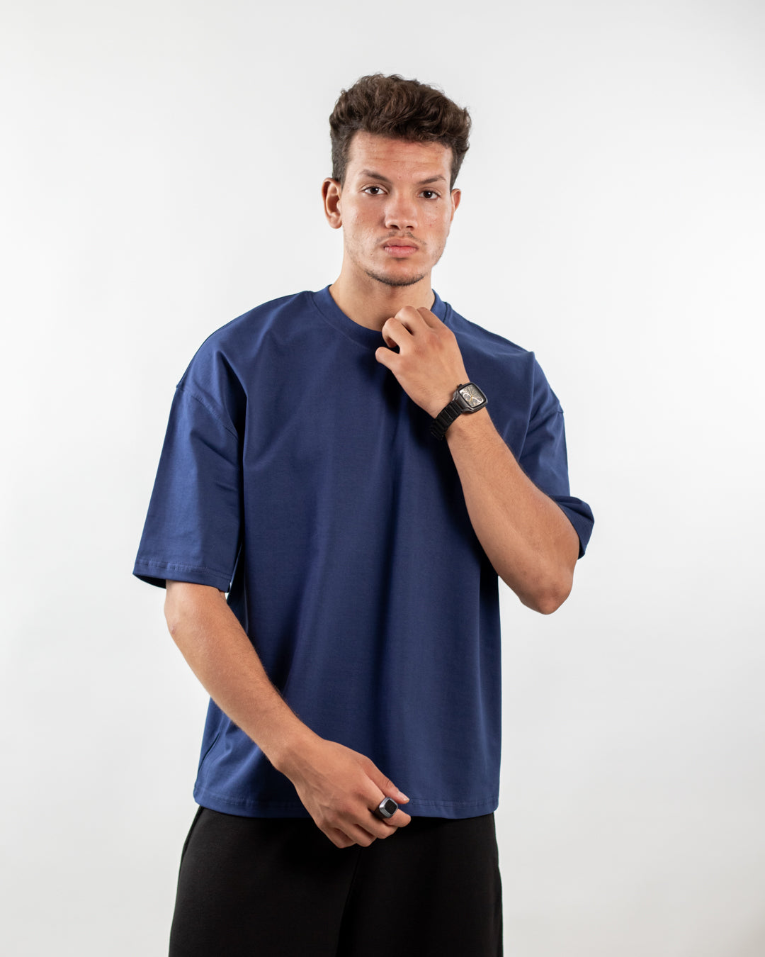 Boxy Fit Tee - Navy