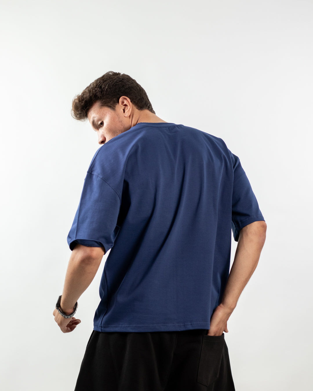 Boxy Fit Tee - Navy