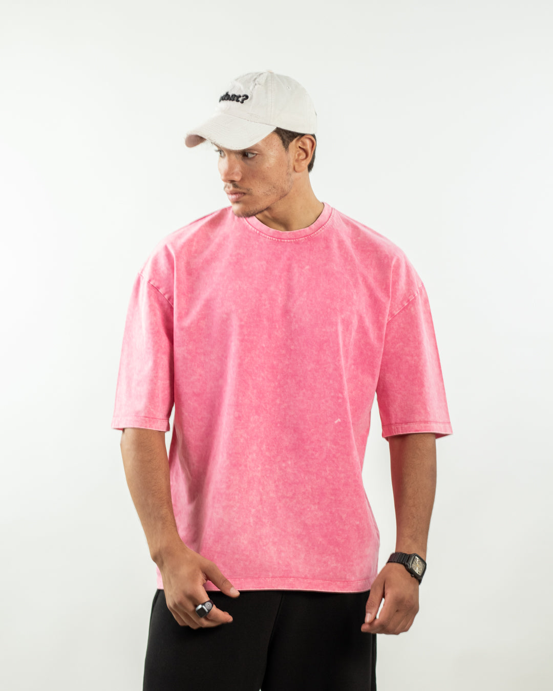 Oversized Tee – Washed Pink