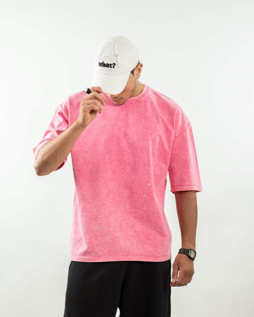 Oversized Tee – Washed Pink