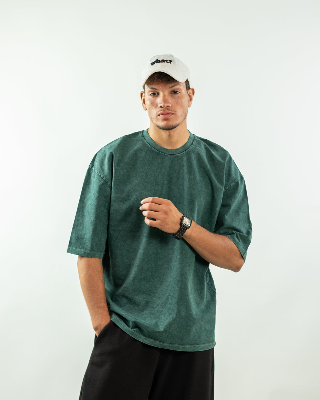 Oversized Tee – Washed Green