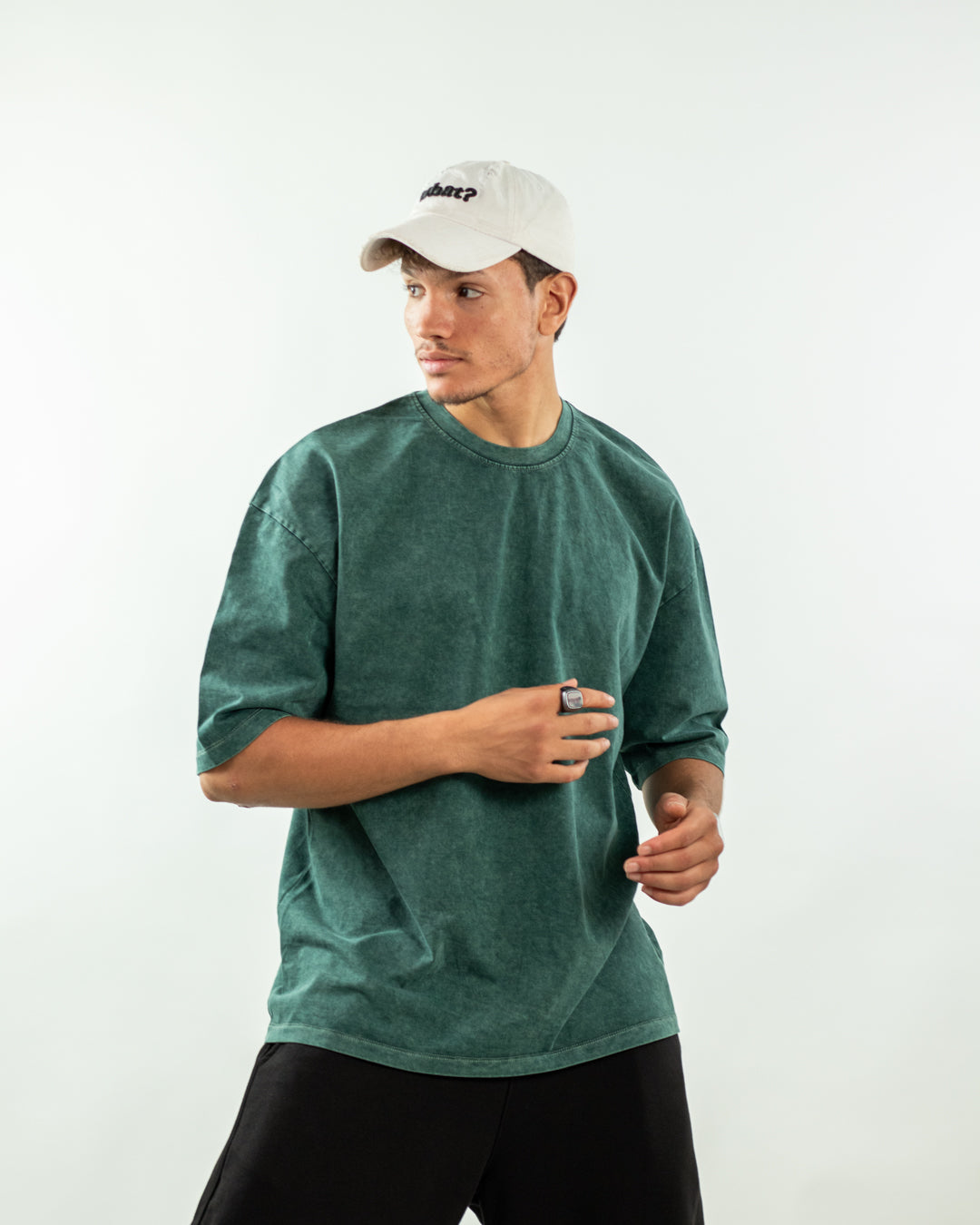 Oversized Tee – Washed Green