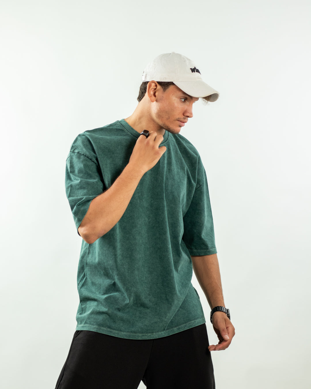 Oversized Tee – Washed Green