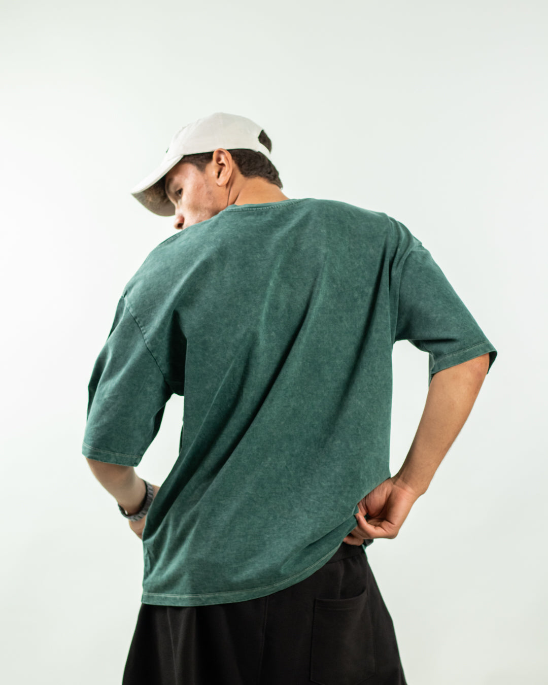 Oversized Tee – Washed Green