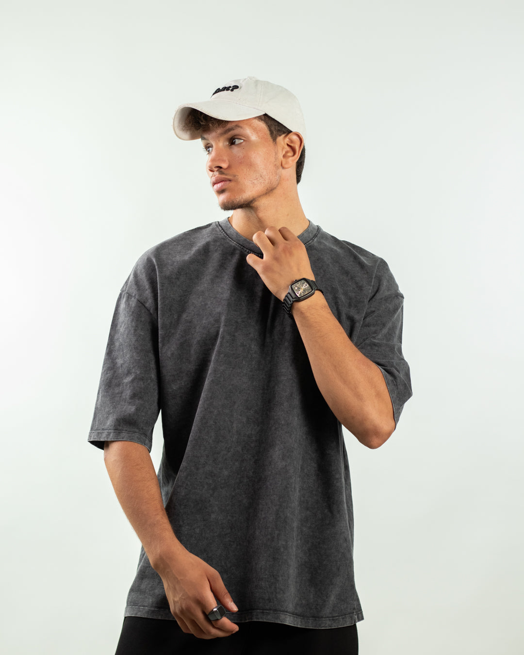 Oversized Tee – Dark Washed