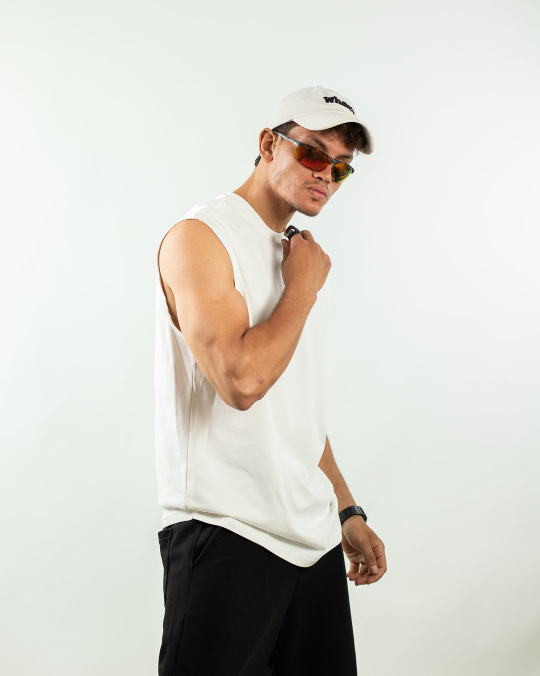 Sleeveless Tee - White