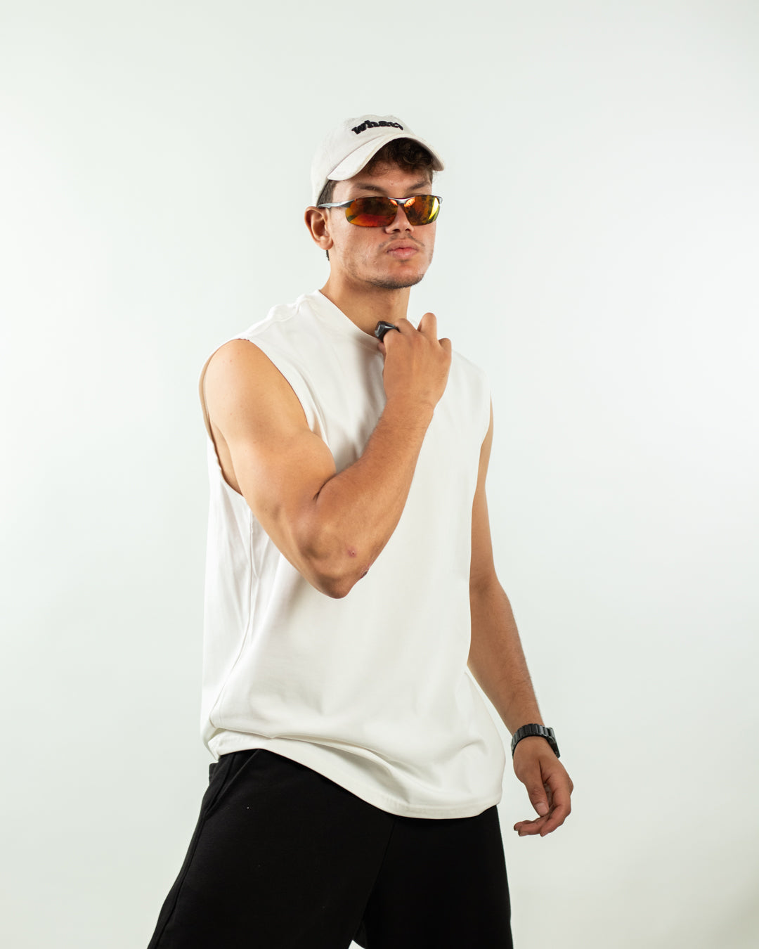 Sleeveless Tee - White