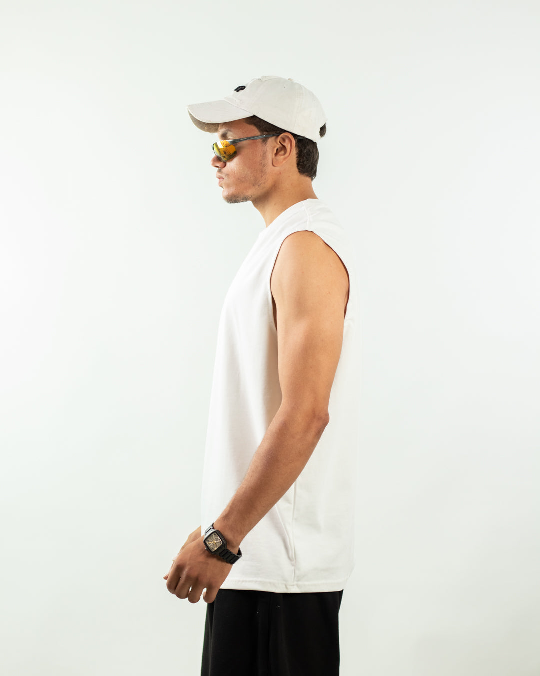 Sleeveless Tee - White