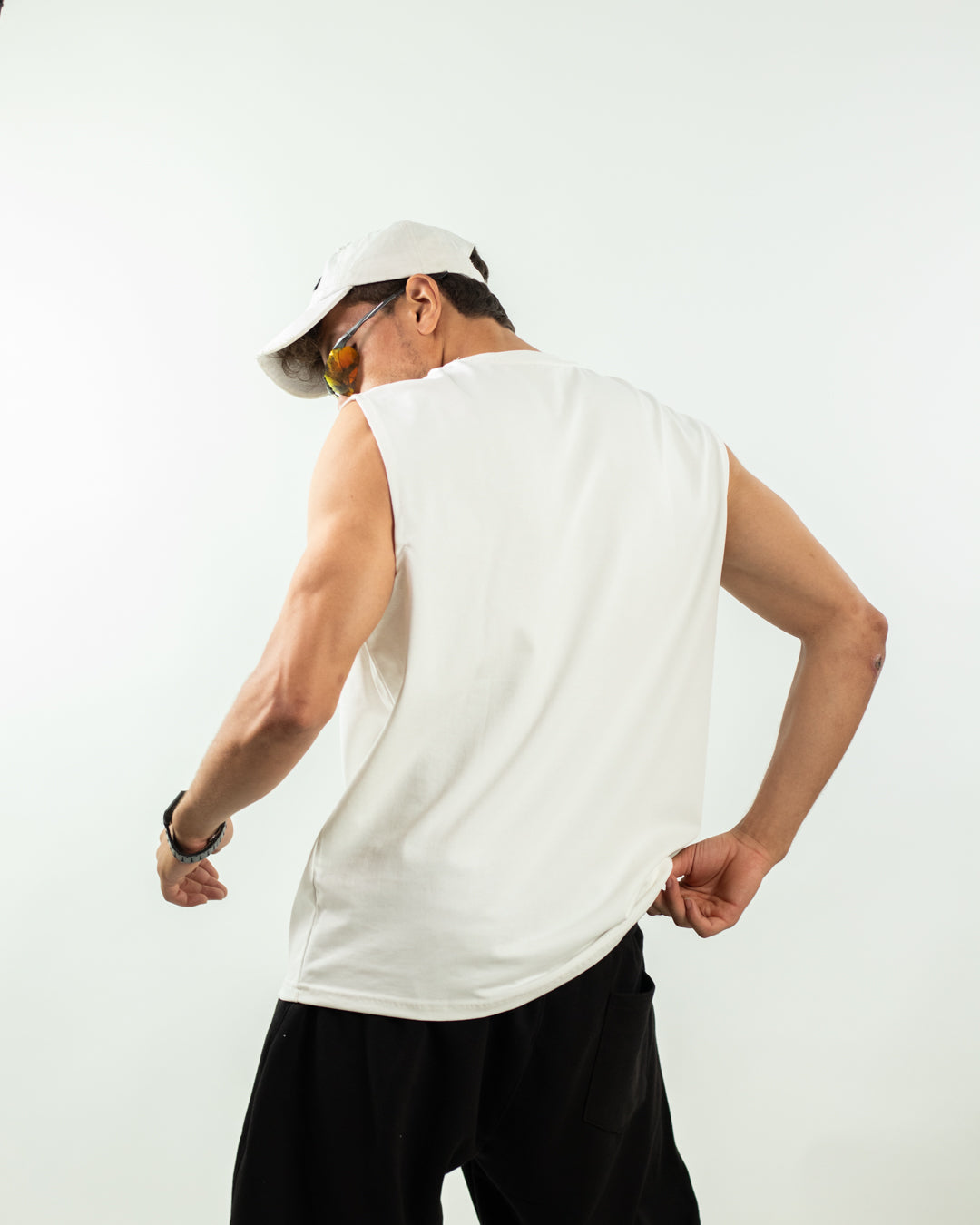 Sleeveless Tee - White