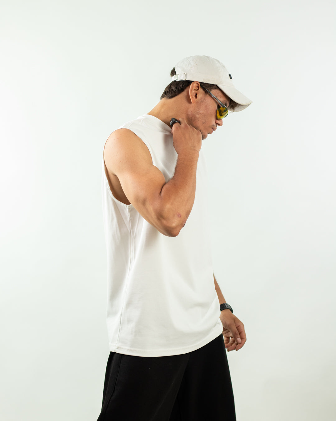 Sleeveless Tee - White