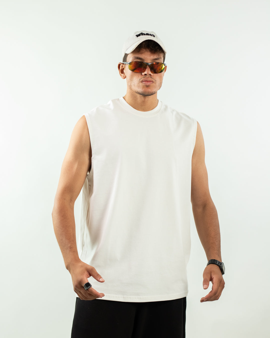 Sleeveless Tee - White