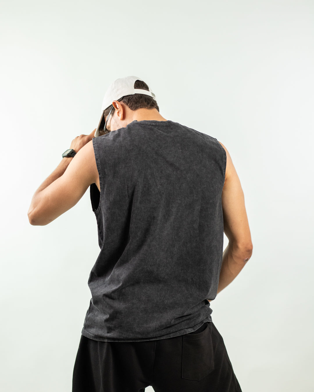 Sleeveless Tee - Acid Black
