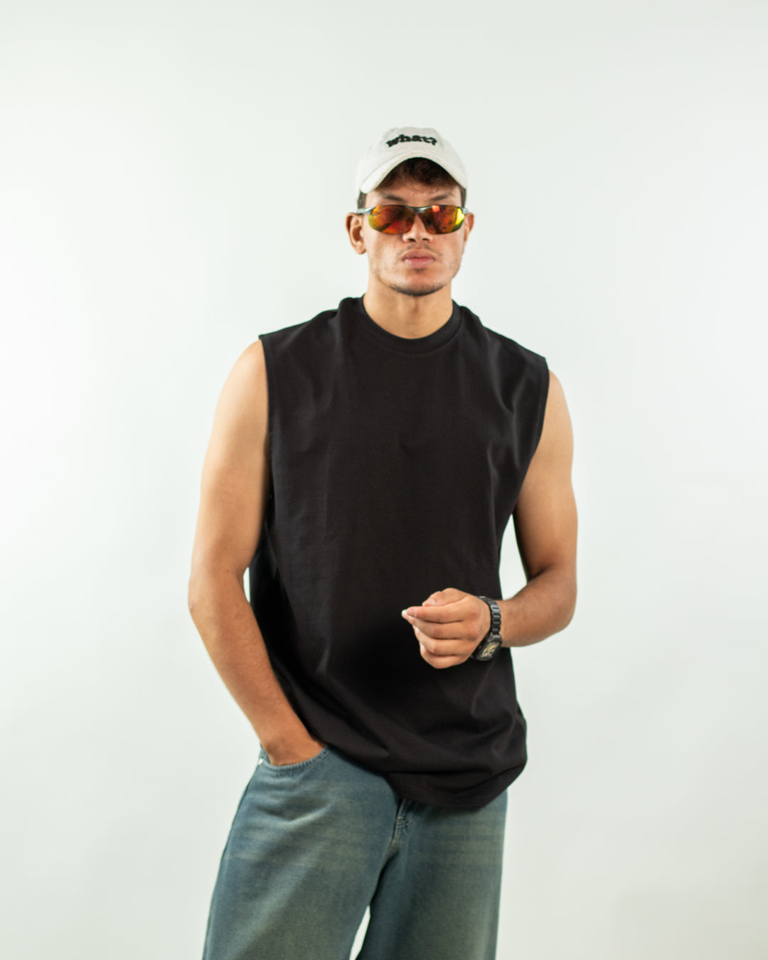 Sleeveless Tee - Black