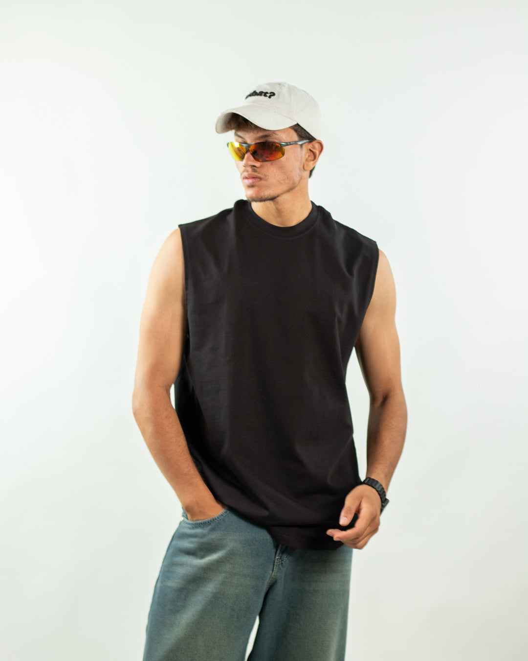 Sleeveless Tee - Black