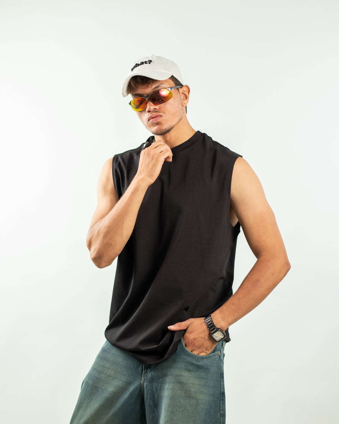 Sleeveless Tee - Black