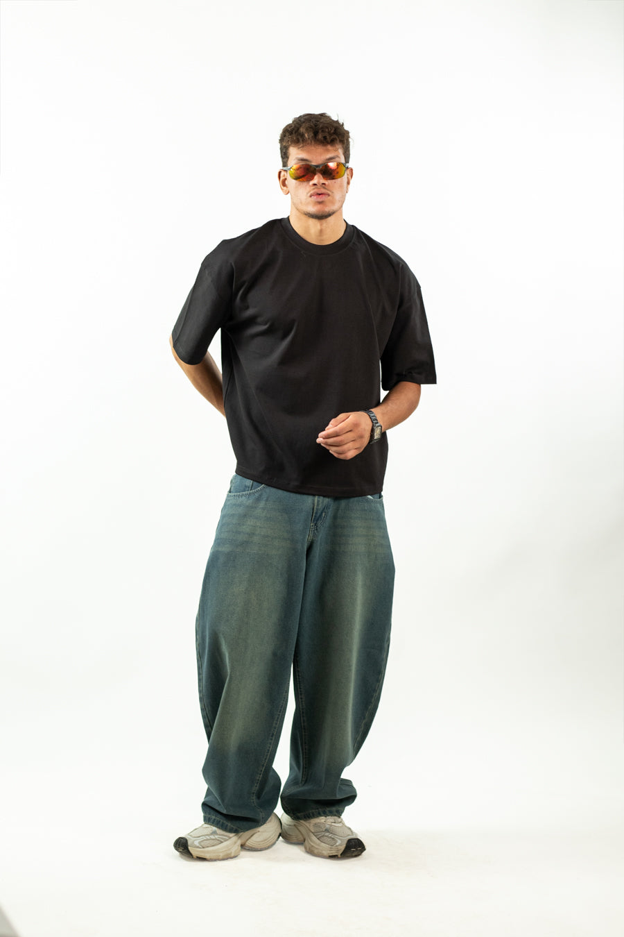 Boxy Fit Tee - black