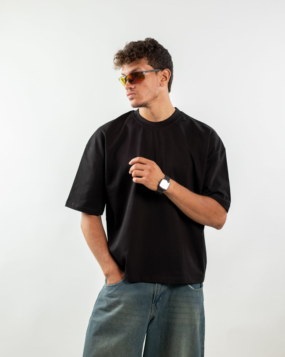 Boxy Fit Tee - black