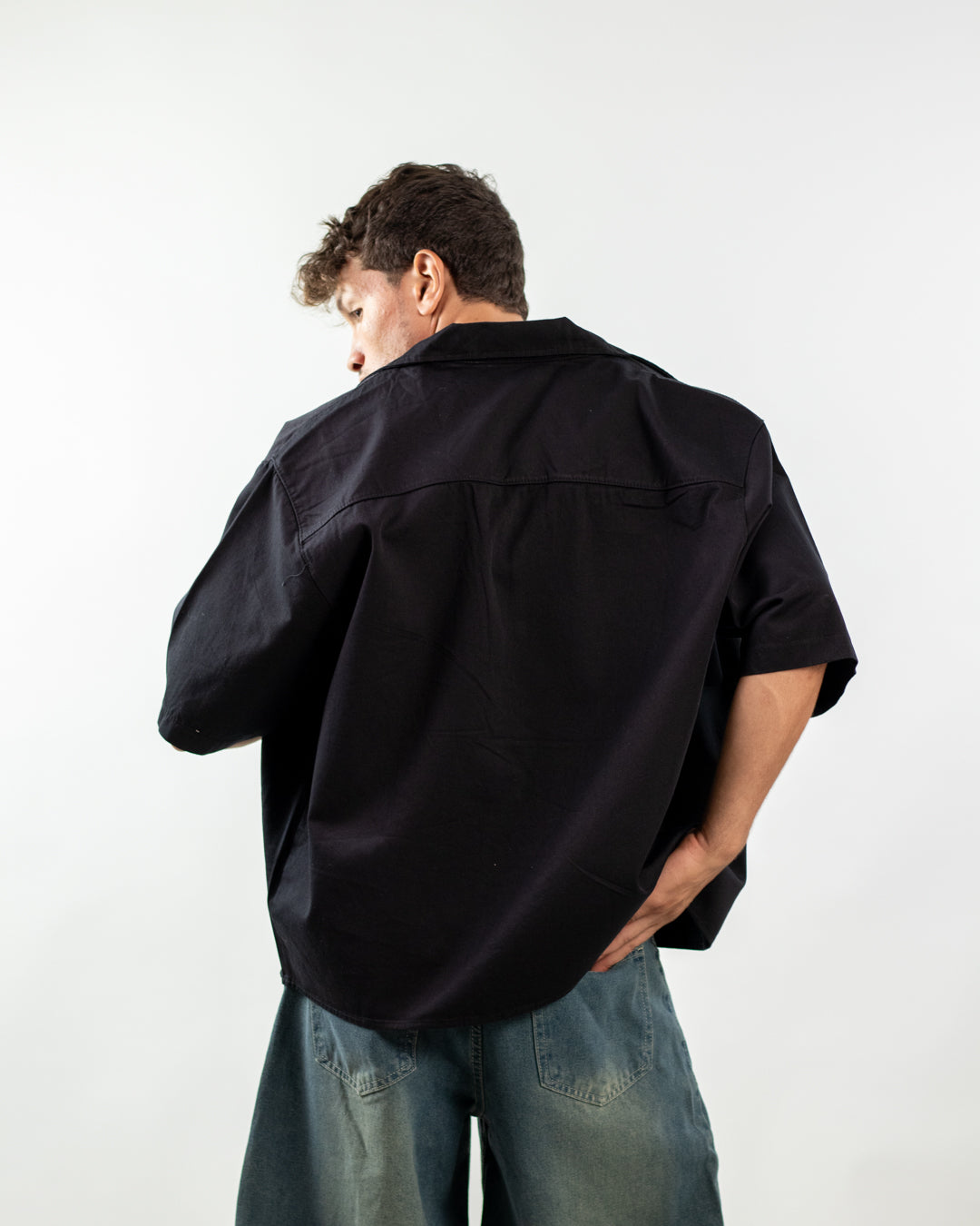 Core Boxy Shirt – Jet Black