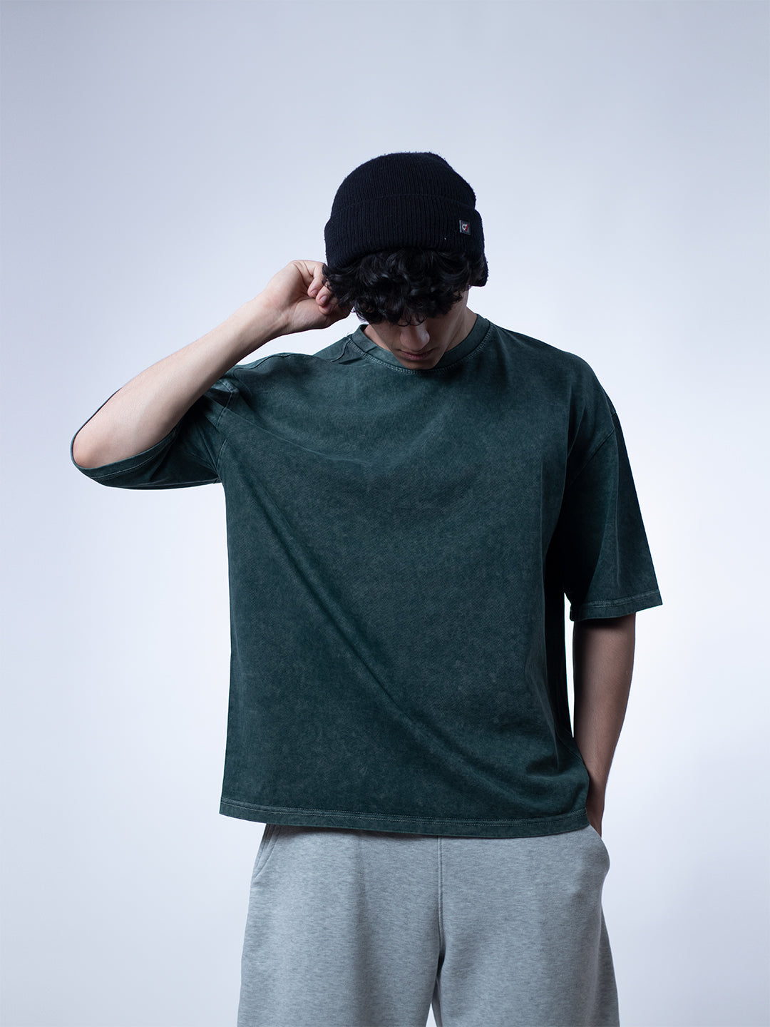 Oversized Tee – Washed Green