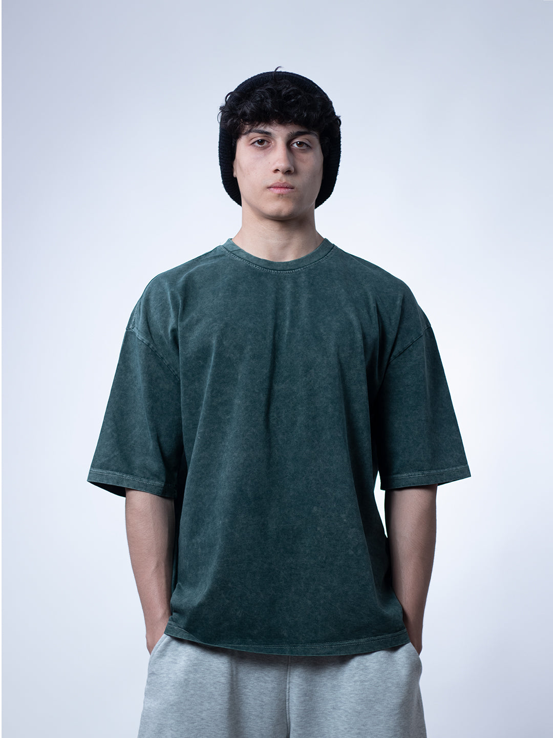 Oversized Tee – Washed Green
