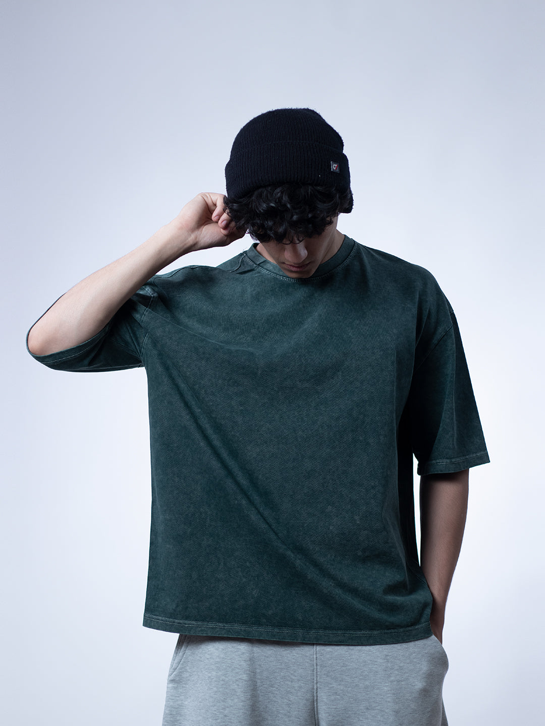 Oversized Tee – Washed Green
