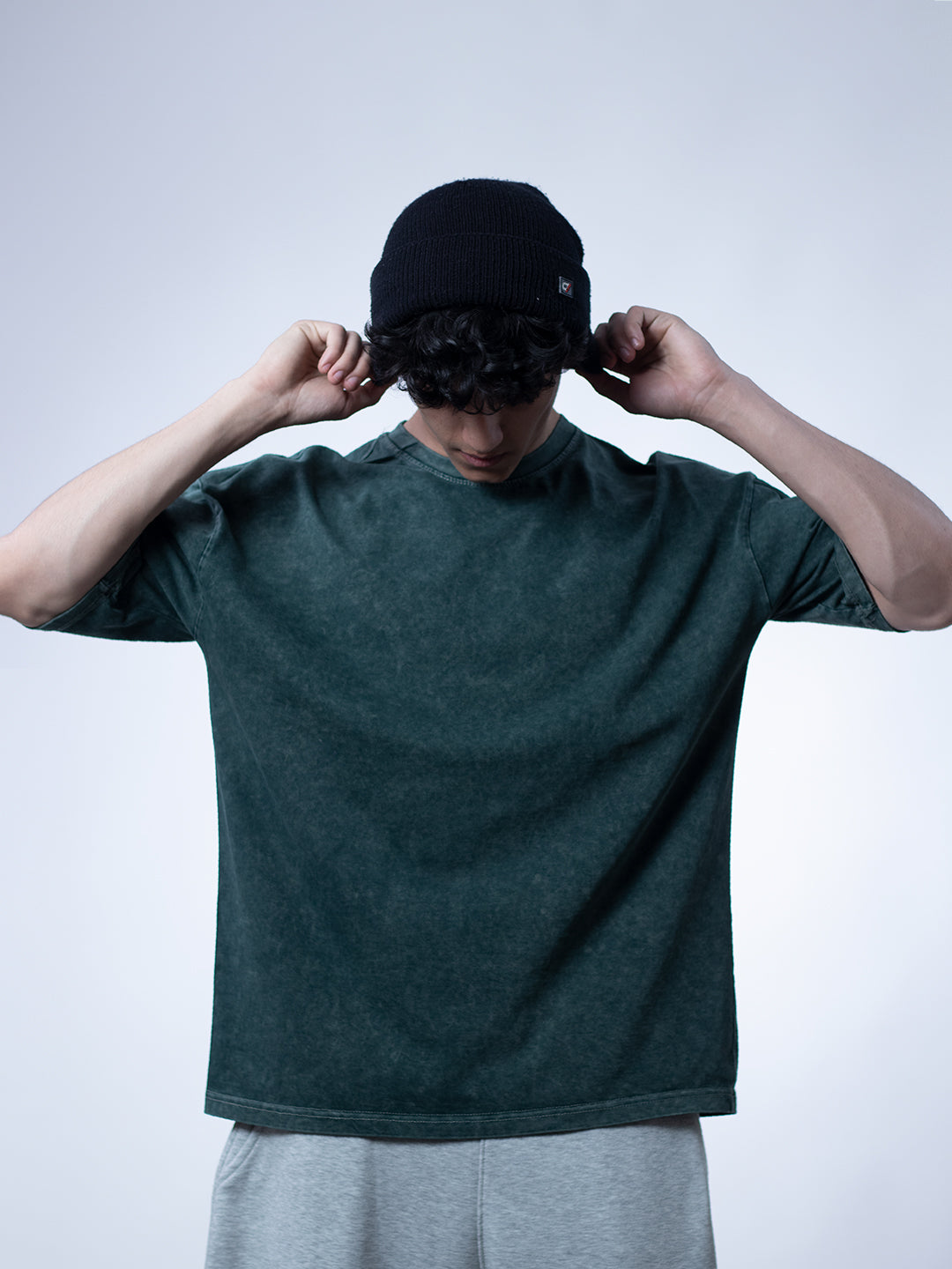 Oversized Tee – Washed Green