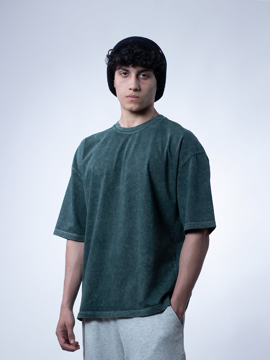 Oversized Tee – Washed Green