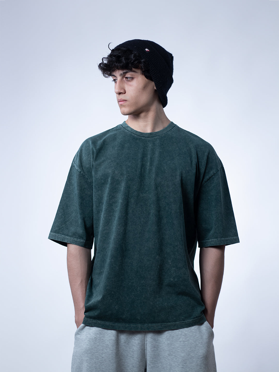 Oversized Tee – Washed Green