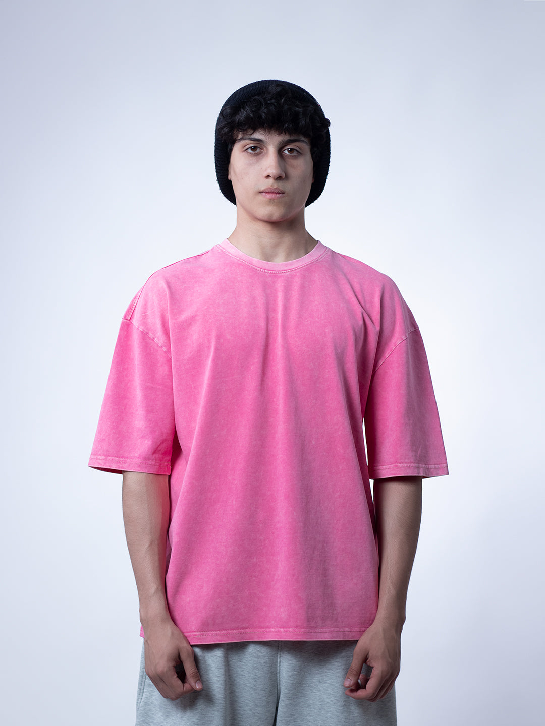 Oversized Tee – Washed Pink