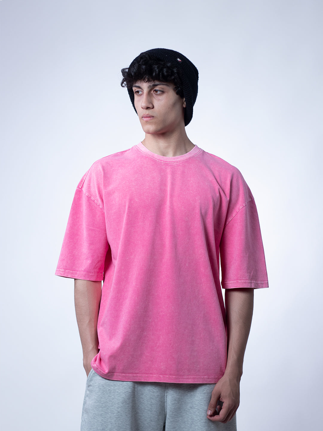 Oversized Tee – Washed Pink