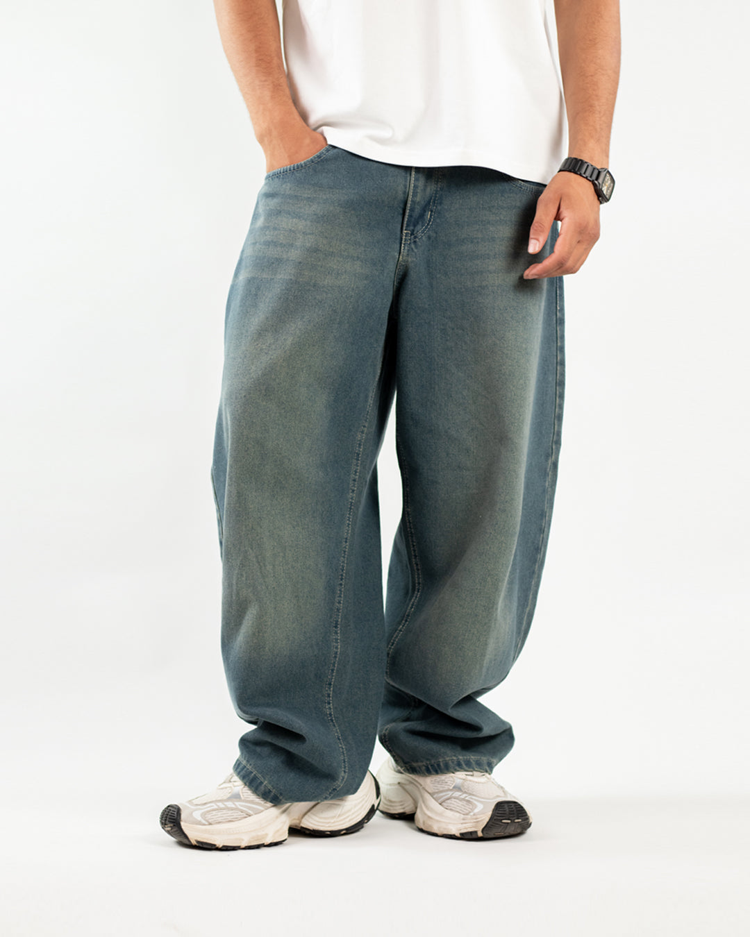 Essential Wide Denim - Tinted Blue