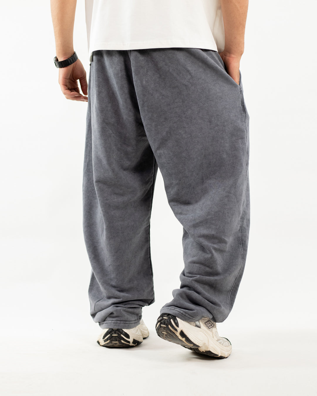 Unique Wide Leg Pants – Washed gray