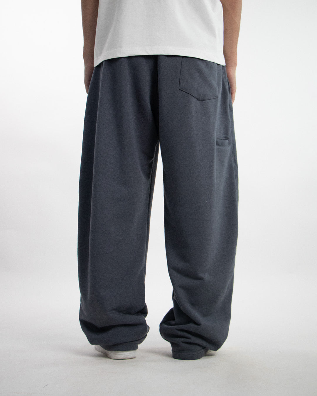 Unique Wide Leg Pants - Steel blue