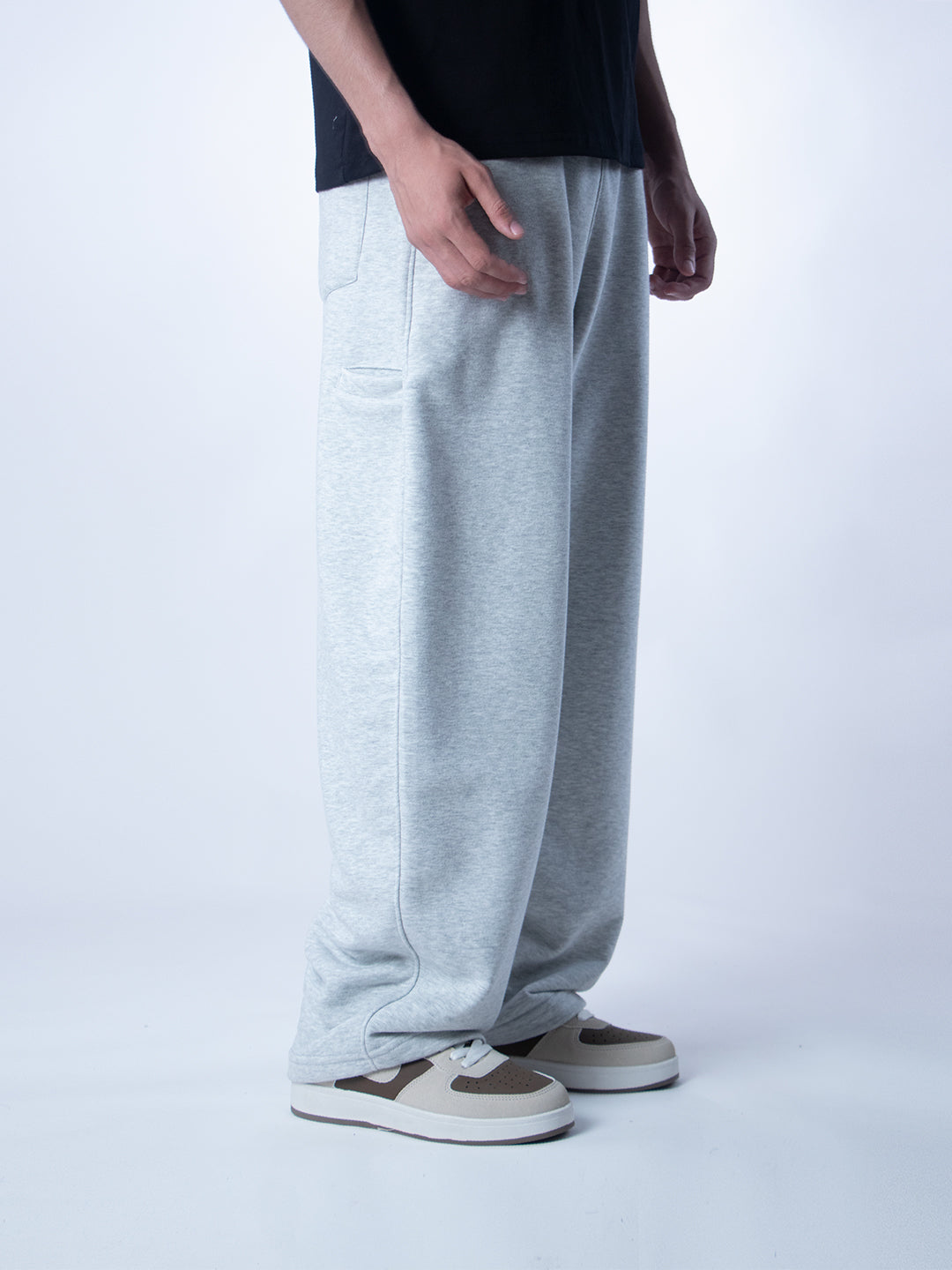 Unique Wide Leg Pants – Gray