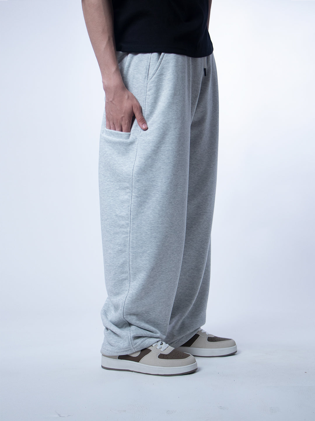 Unique Wide Leg Pants – Gray