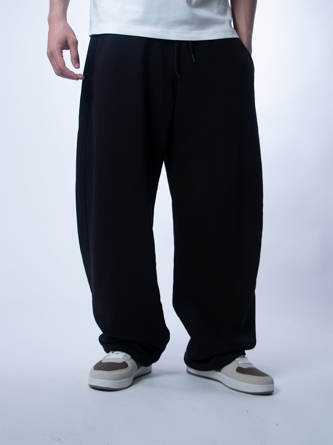 Unique Wide Leg Pants – Jet Black