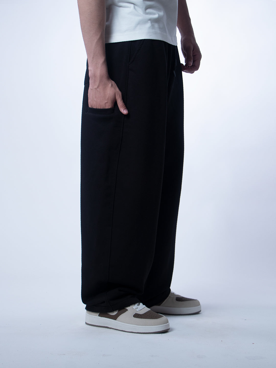 Unique Wide Leg Pants – Jet Black